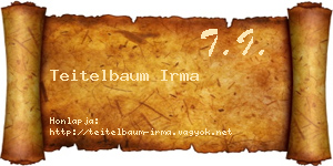 Teitelbaum Irma névjegykártya